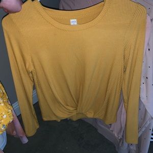Mustard yellow girls top